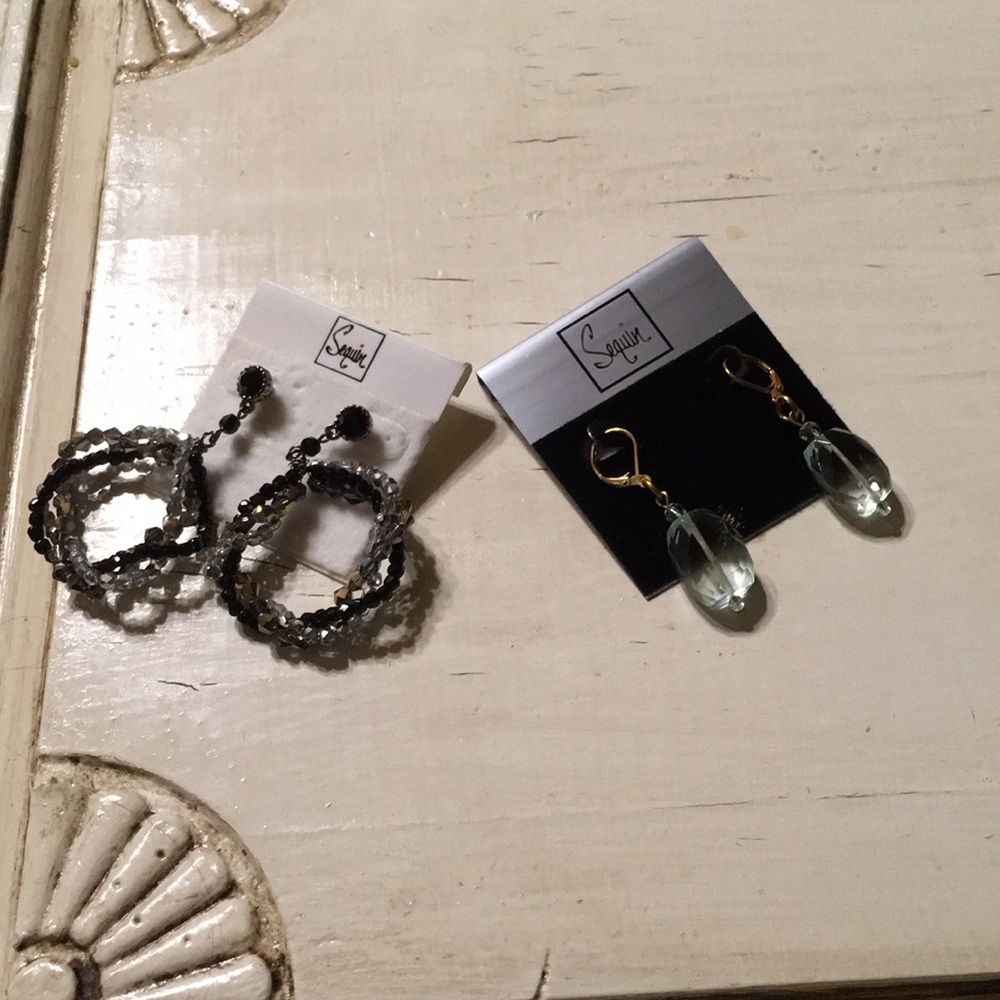 NWT Sequin Henri Bendel Earrings